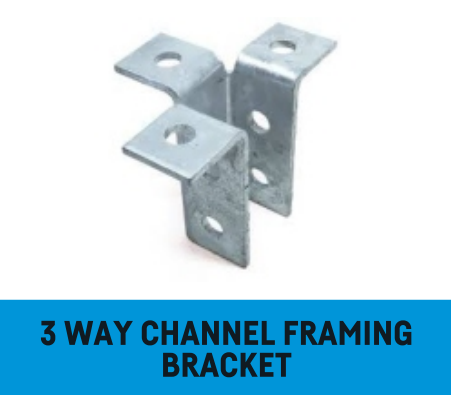 3 way channel framing bracket